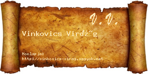 Vinkovics Virág névjegykártya