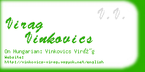 virag vinkovics business card